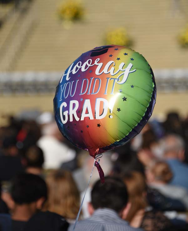 Students enjoying Commencement