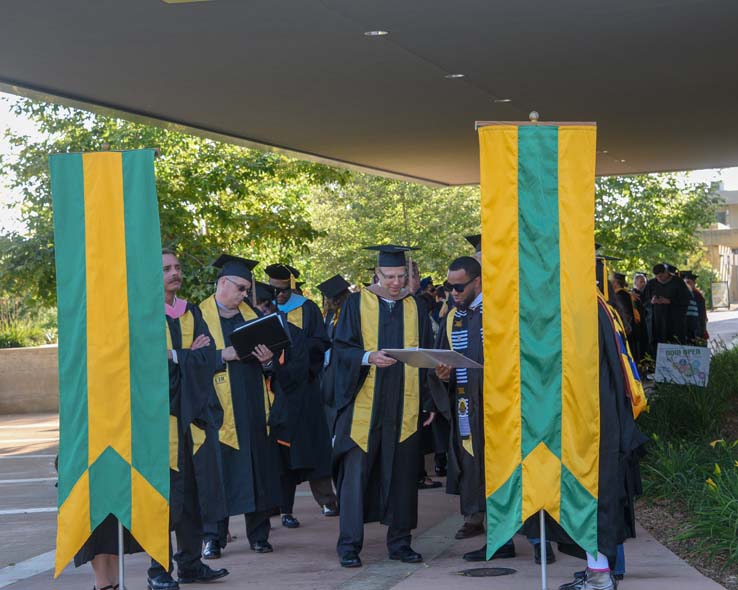 Students enjoying Commencement