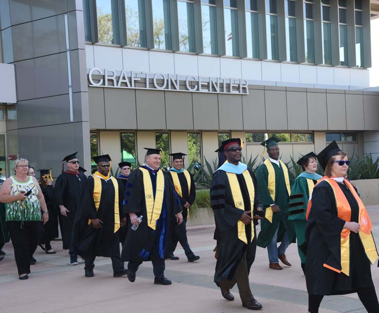 Students enjoying Commencement