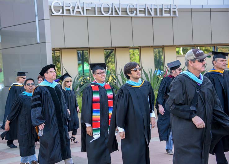 Students enjoying Commencement