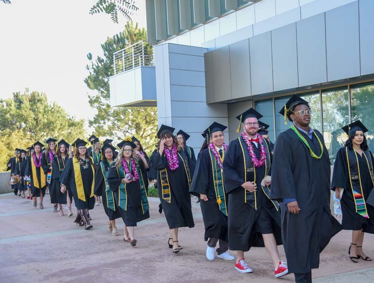 Students enjoying Commencement