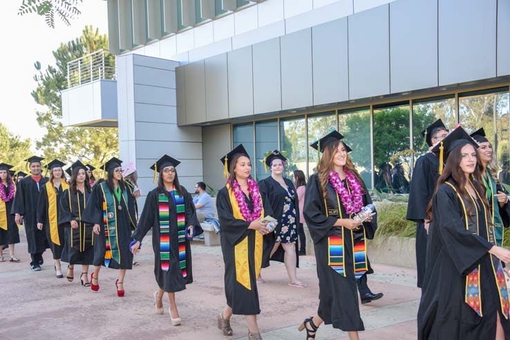 Students enjoying Commencement