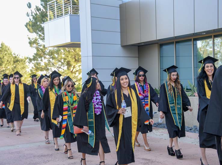 Students enjoying Commencement