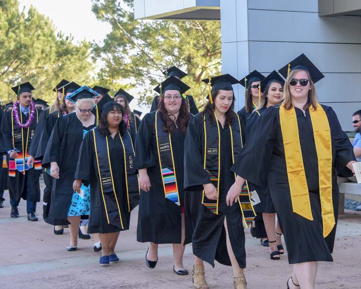 Students enjoying Commencement