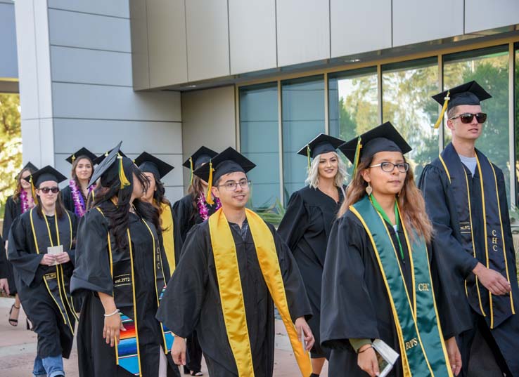 Students enjoying Commencement