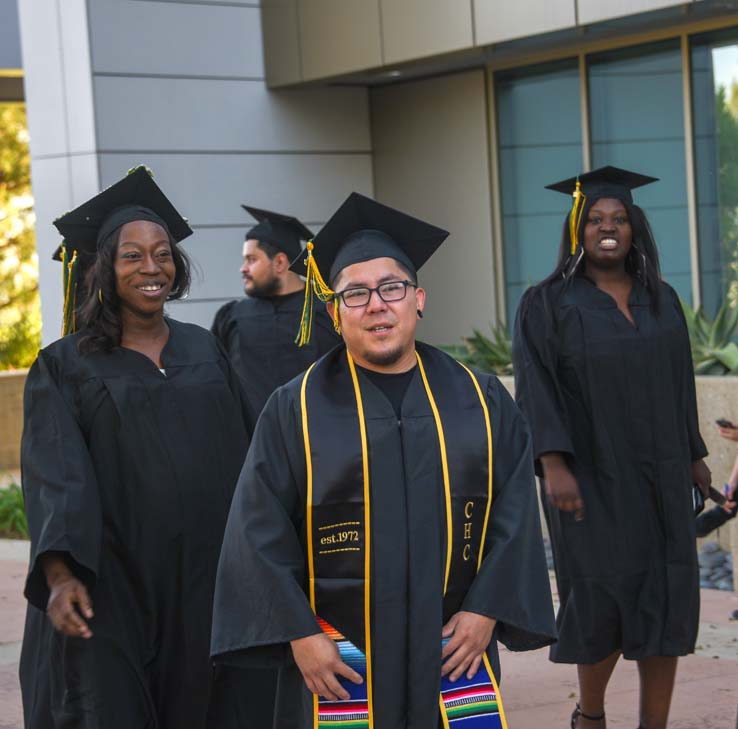 Students enjoying Commencement