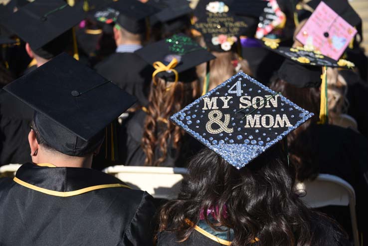 Students enjoying Commencement