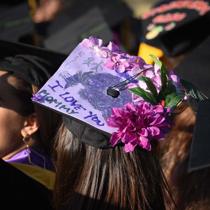 Students enjoying Commencement