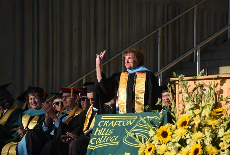 Students enjoying Commencement