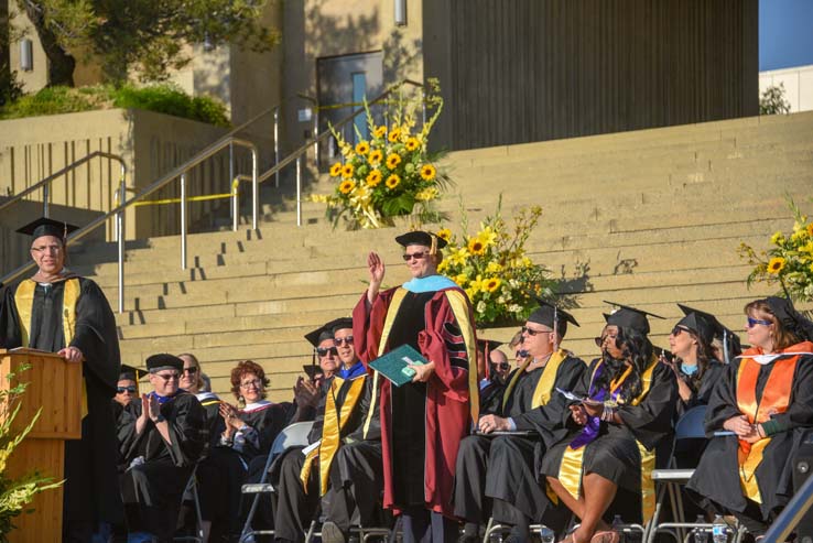 Students enjoying Commencement