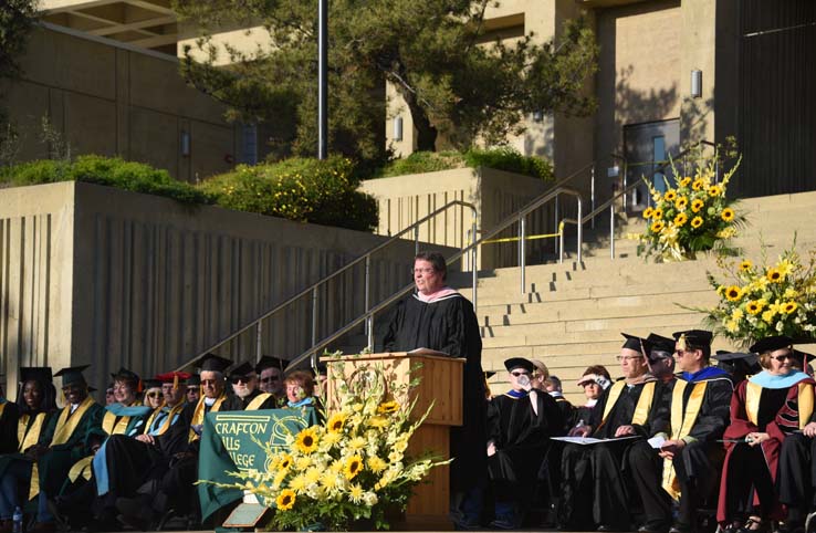 Students enjoying Commencement