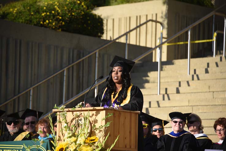 Students enjoying Commencement