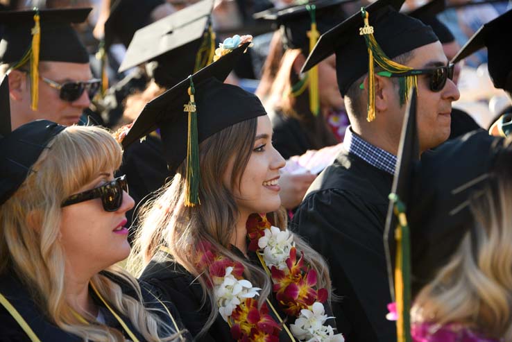 Students enjoying Commencement