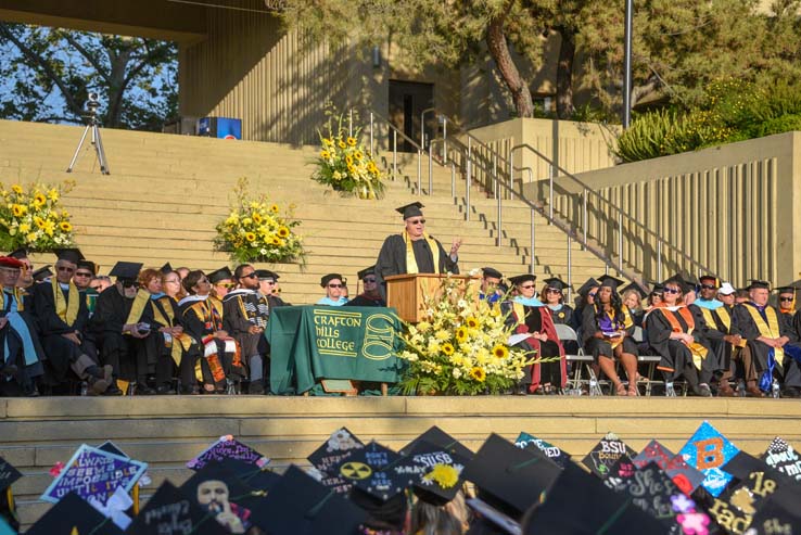 Students enjoying Commencement