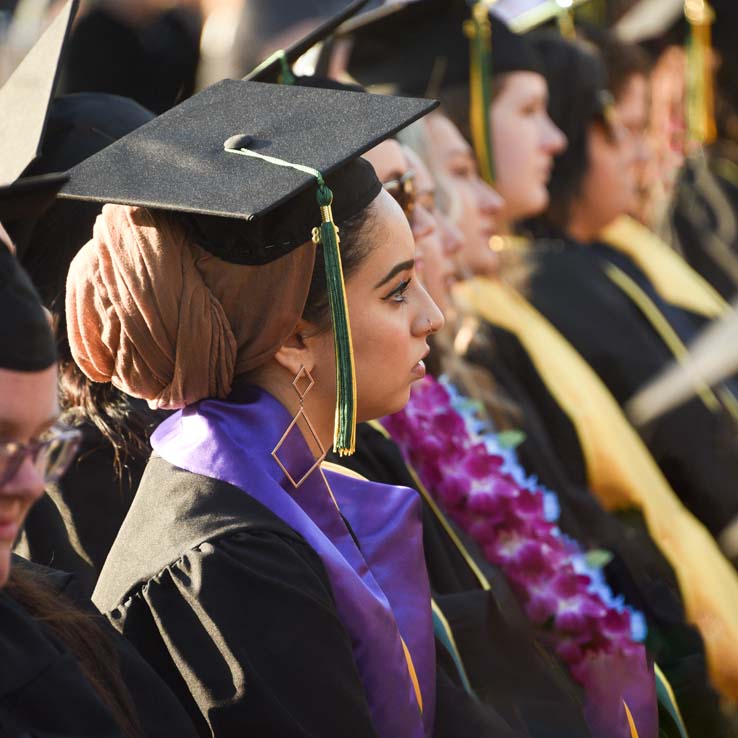 Students enjoying Commencement