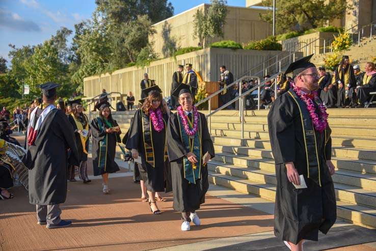 Students enjoying Commencement