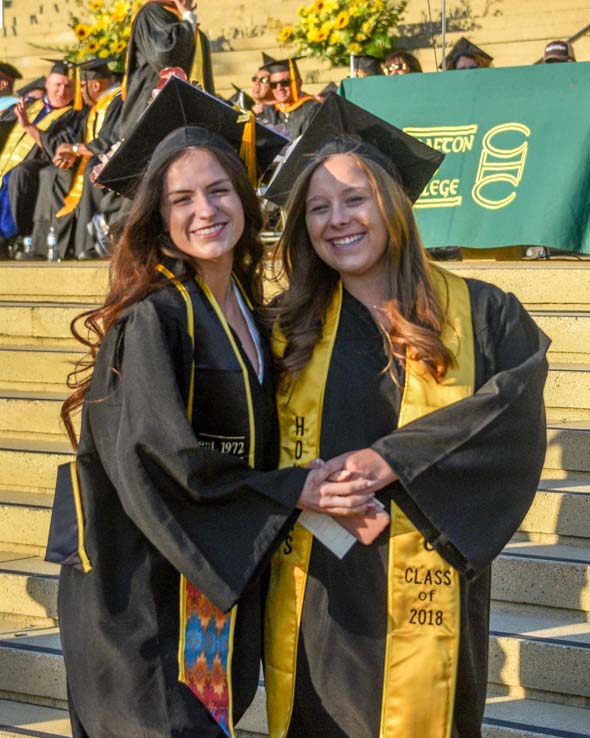 Students enjoying Commencement