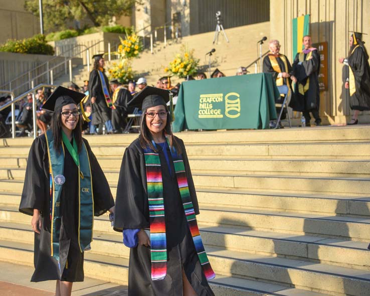 Students enjoying Commencement