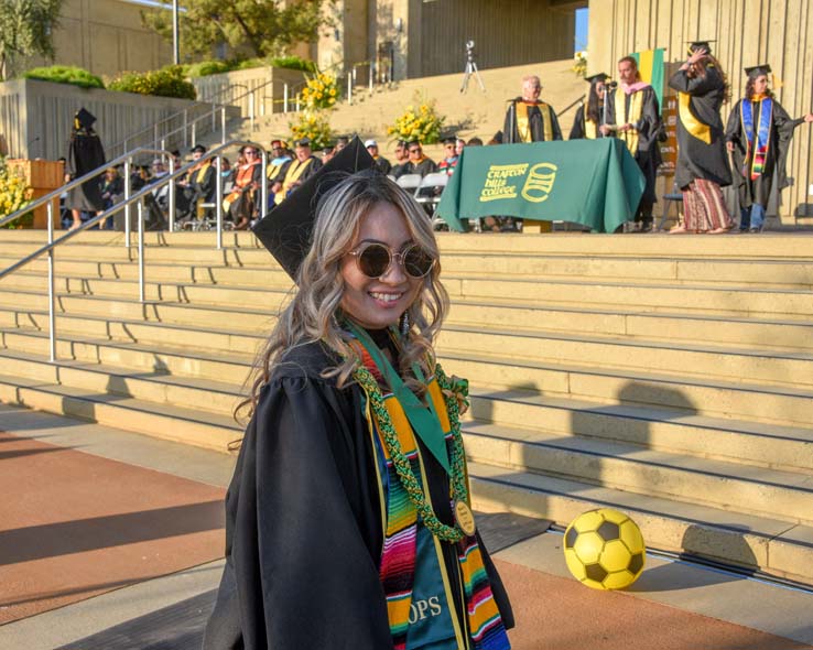 Students enjoying Commencement