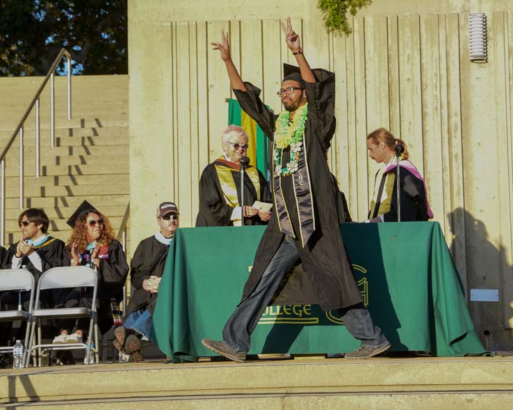 Students enjoying Commencement