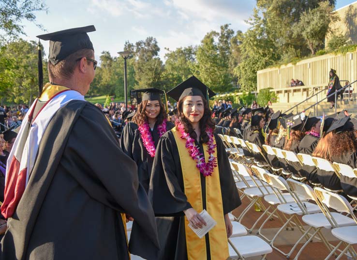 Students enjoying Commencement