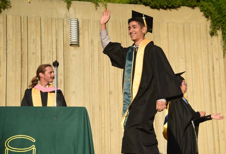 Students enjoying Commencement