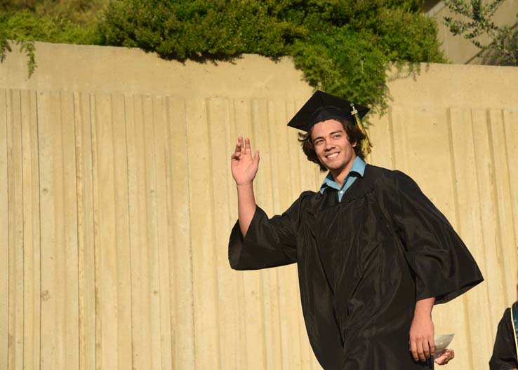 Students enjoying Commencement