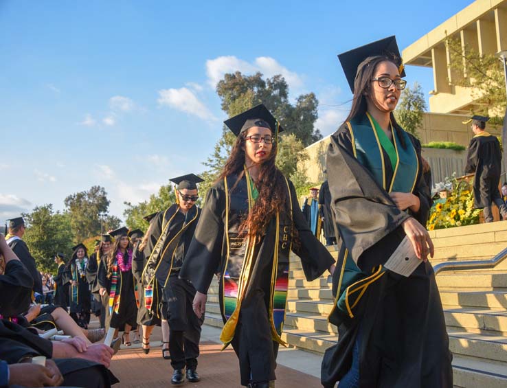 Students enjoying Commencement