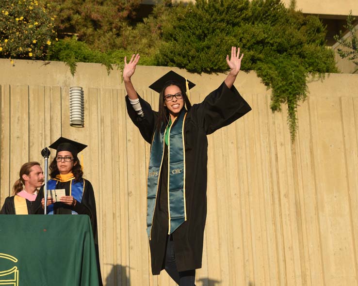 Students enjoying Commencement