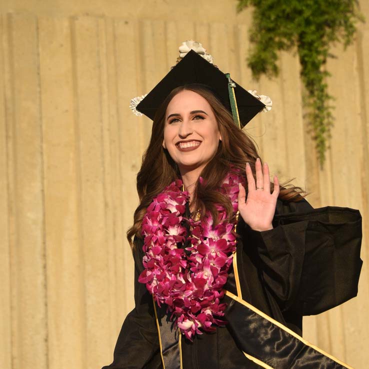 Students enjoying Commencement