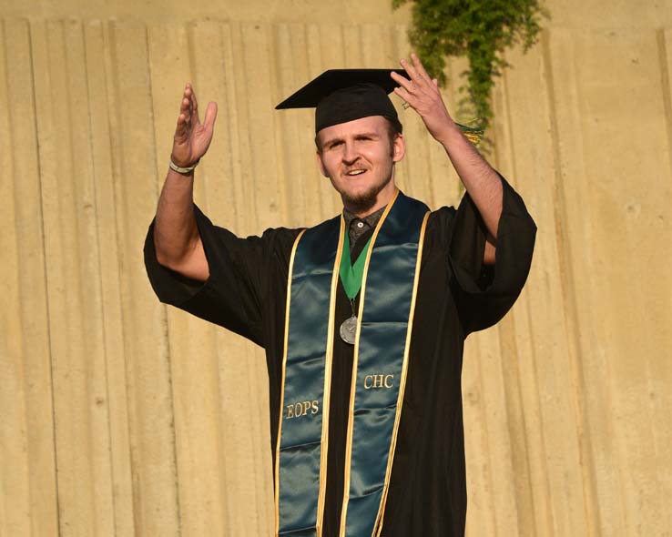 Students enjoying Commencement