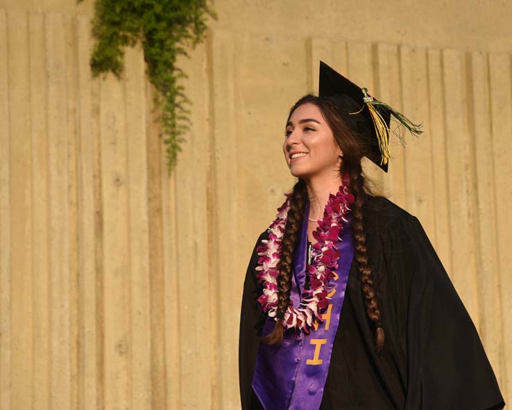 Students enjoying Commencement