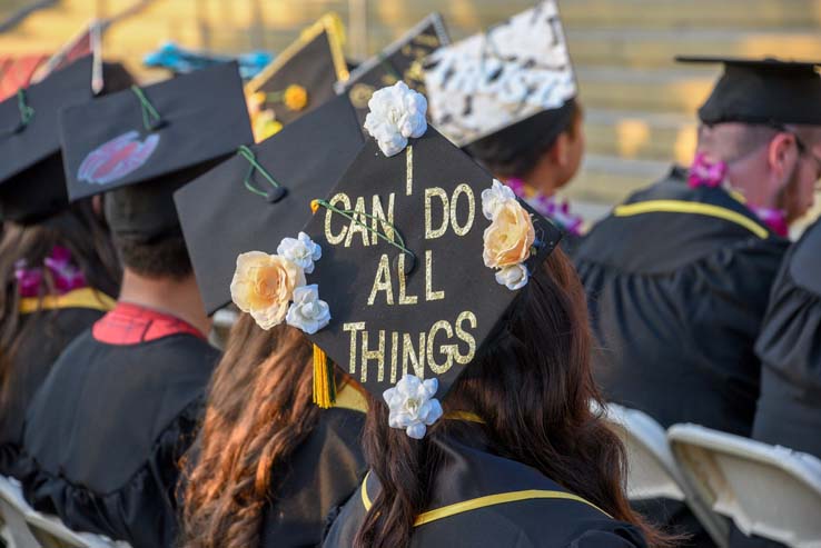 Students enjoying Commencement