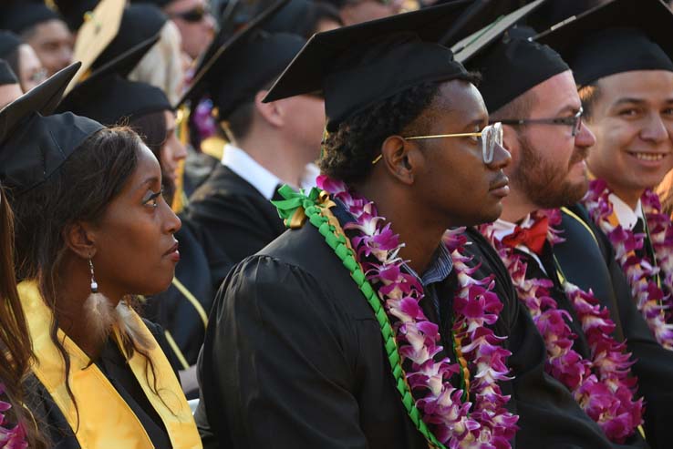 Students enjoying Commencement