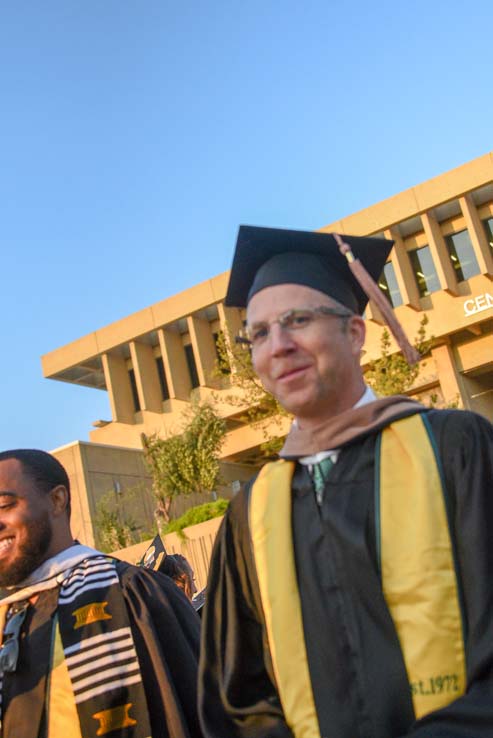 Students enjoying Commencement