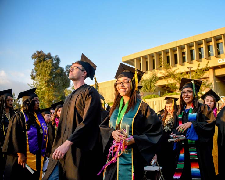 Students enjoying Commencement