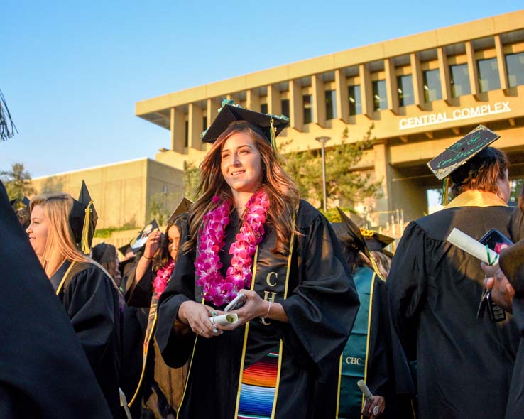 Students enjoying Commencement