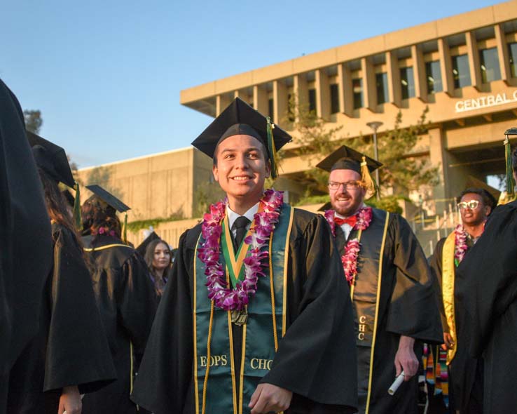 Students enjoying Commencement