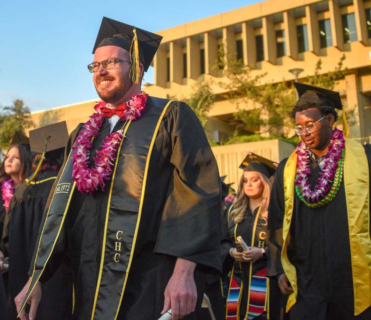 Students enjoying Commencement