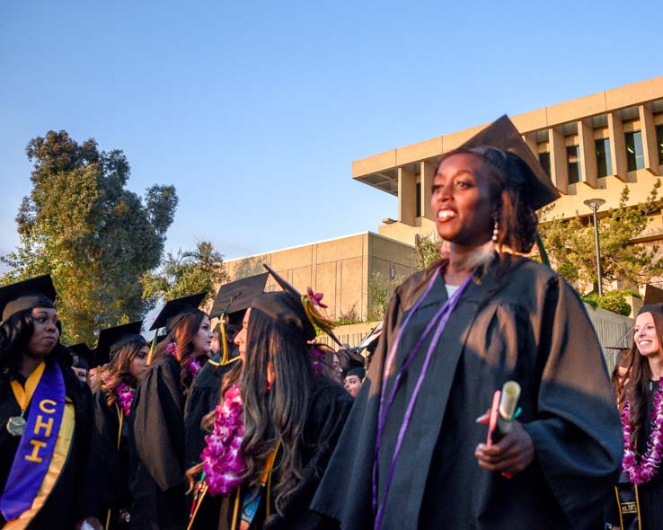 Students enjoying Commencement