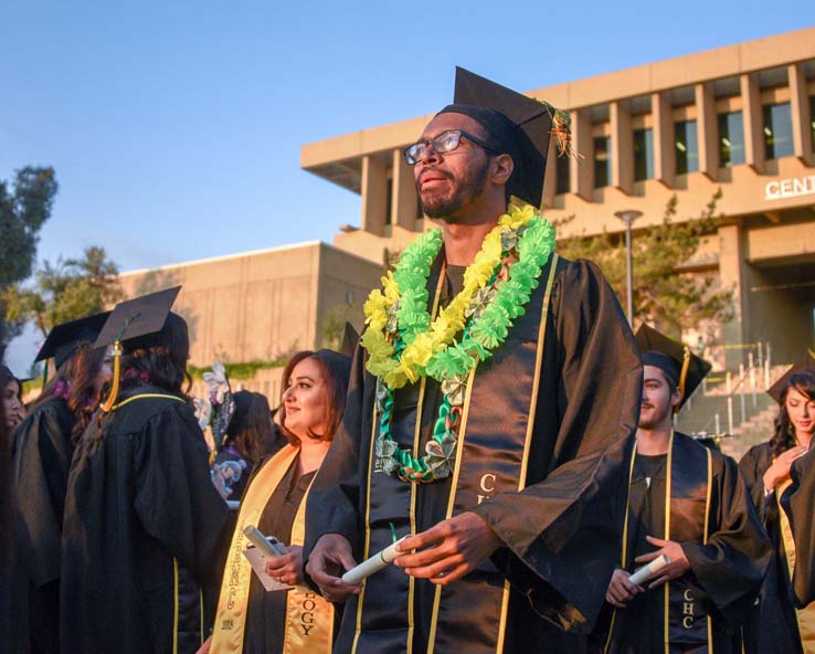 Students enjoying Commencement