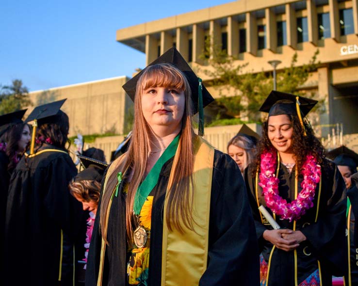 Students enjoying Commencement