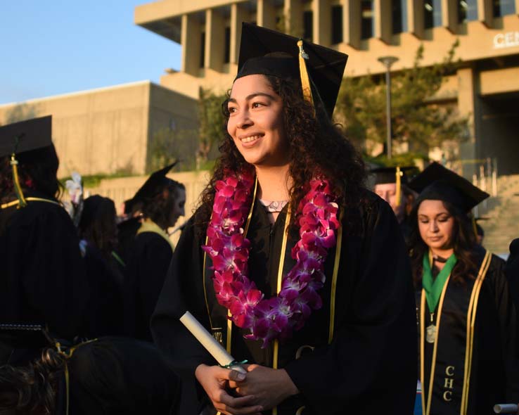 Students enjoying Commencement