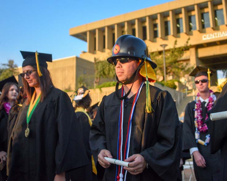 Students enjoying Commencement