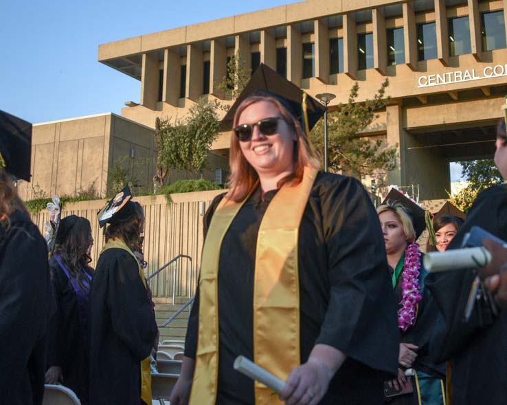 Students enjoying Commencement