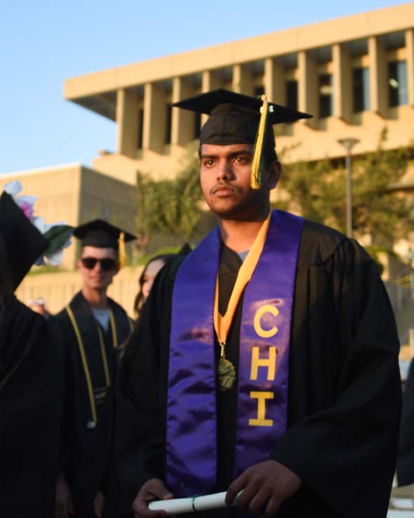 Students enjoying Commencement