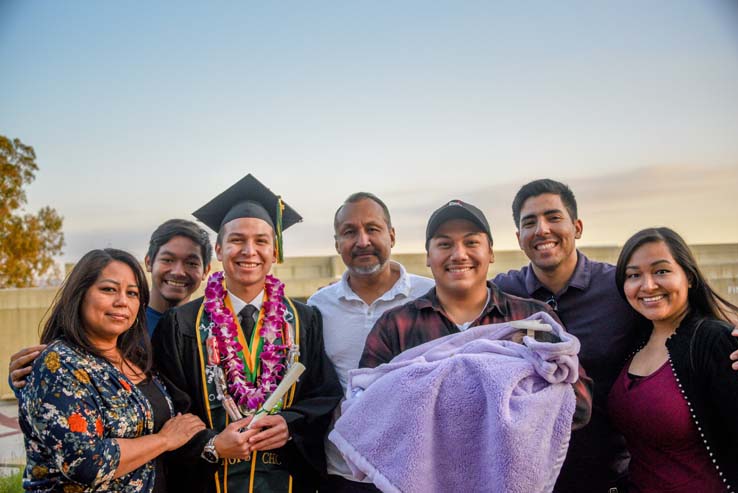 Students enjoying Commencement