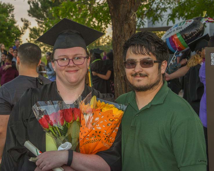 Students enjoying Commencement