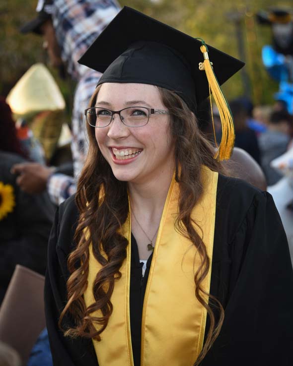 Students enjoying Commencement