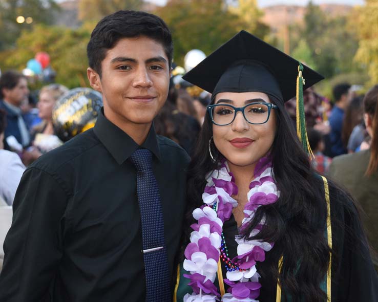 Students enjoying Commencement